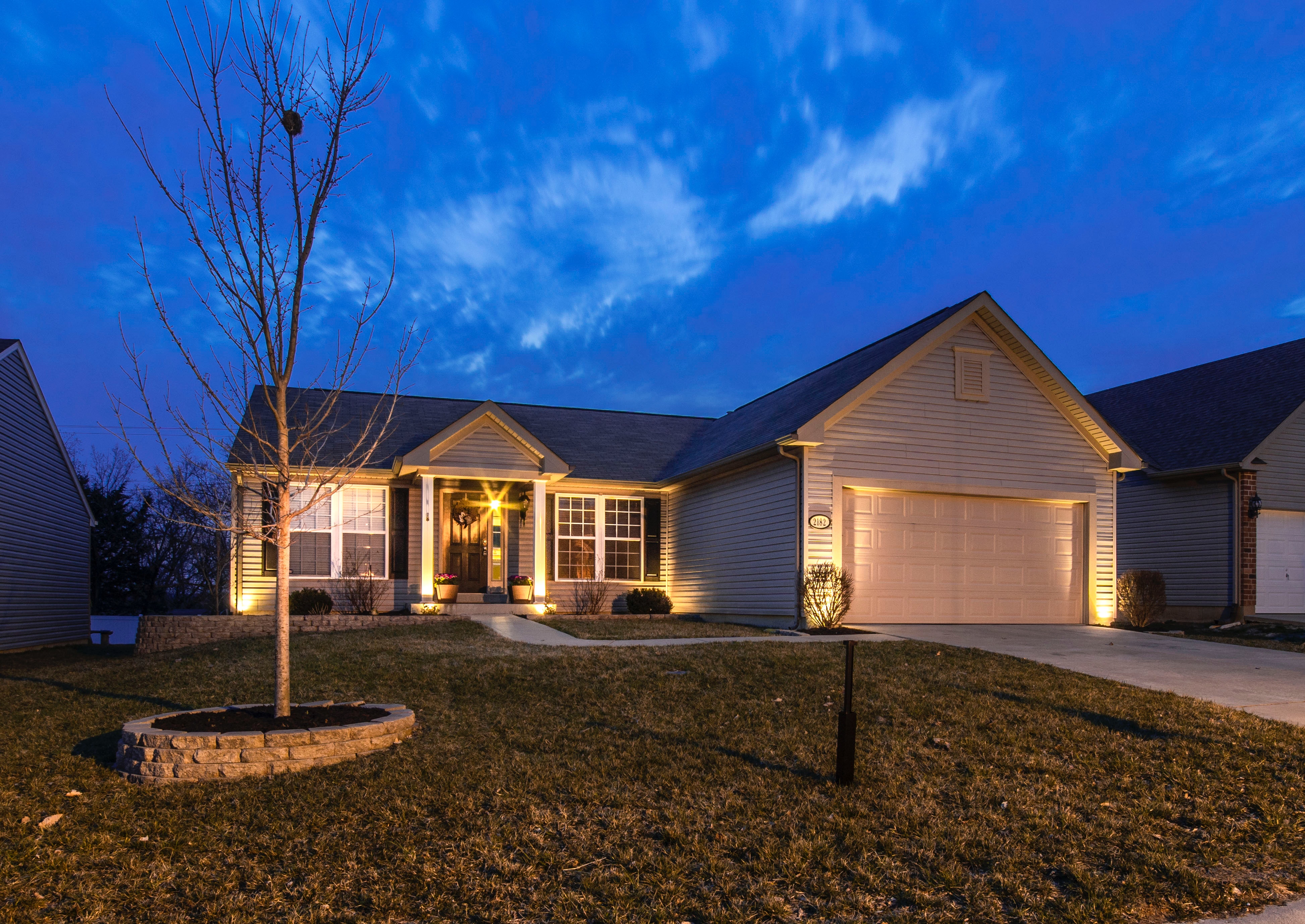 Outside look of an available house